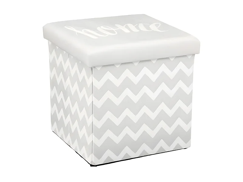 Pouf Pliable "Hello Home" 38cm Gris