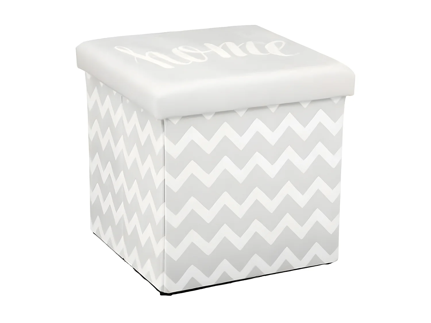 Pouf Pliable "Hello Home" 38cm Gris