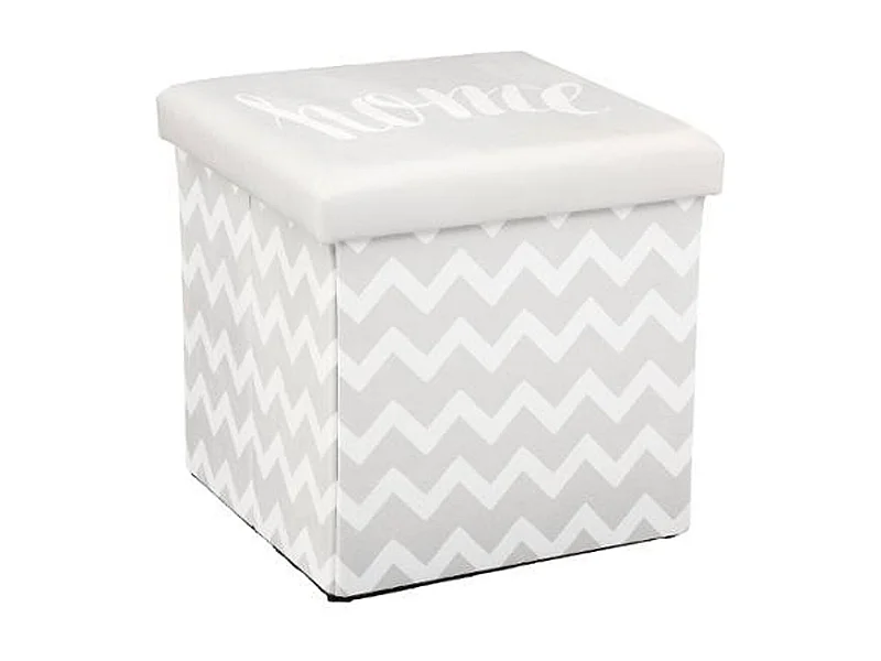 Pouf Pliable "Hello Home" 38cm Gris