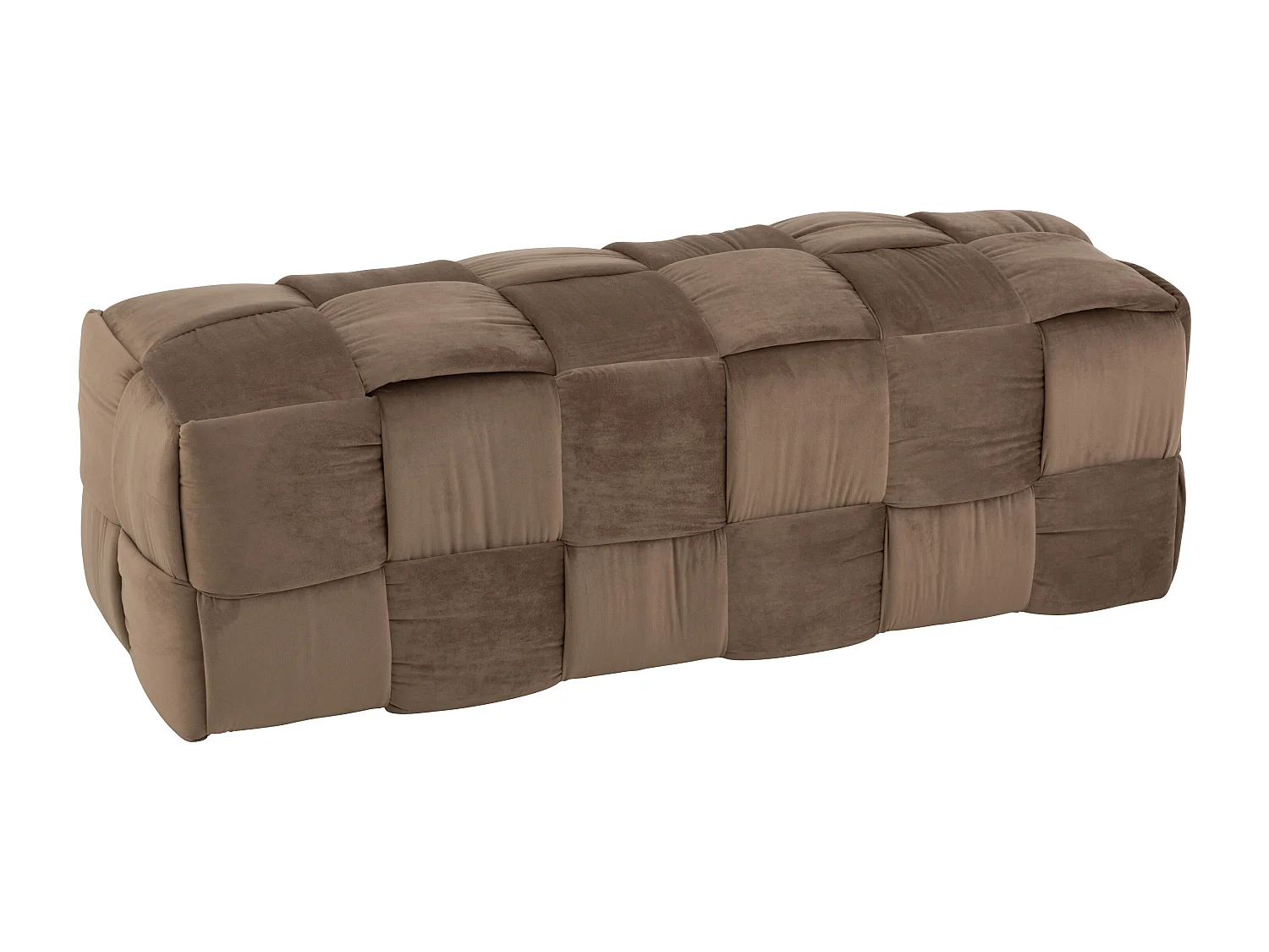 Pouf Design "3 Personnes" 120cm Marron