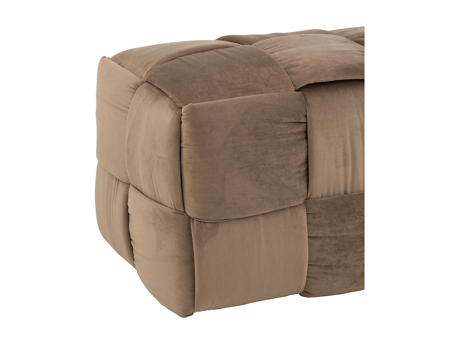 Pouf Design "3 Personnes" 120cm Marron