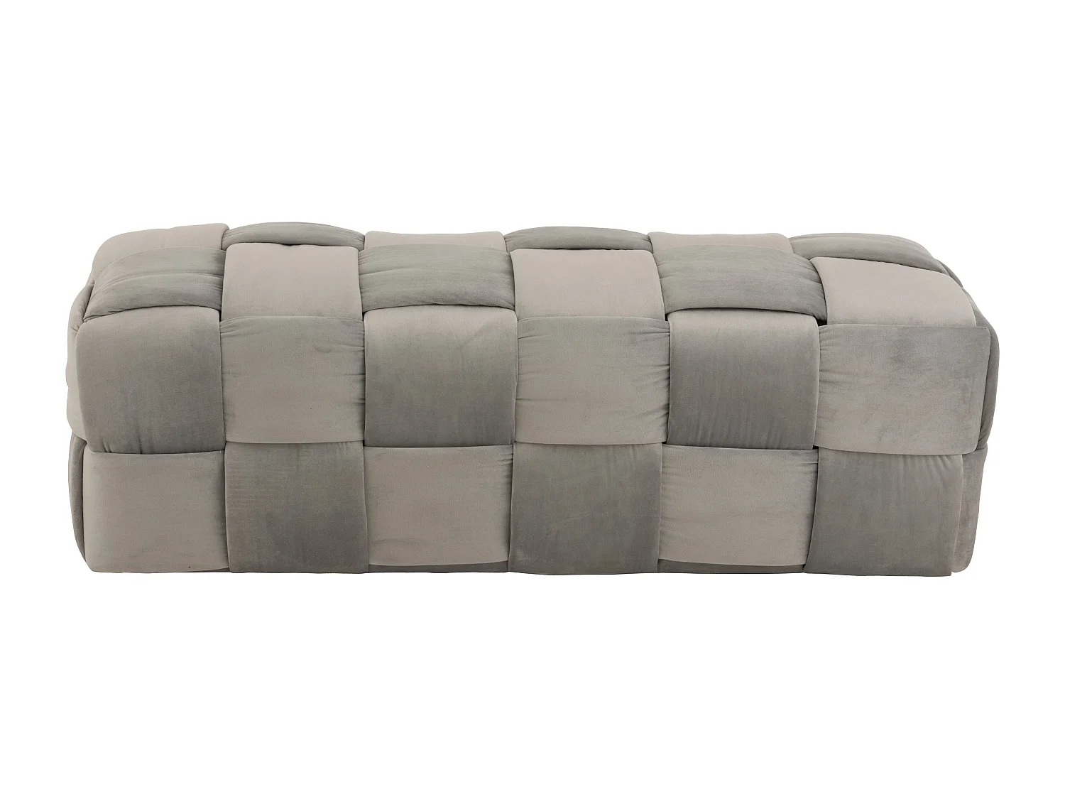 Pouf Design "3 Personnes" 120cm Gris Clair