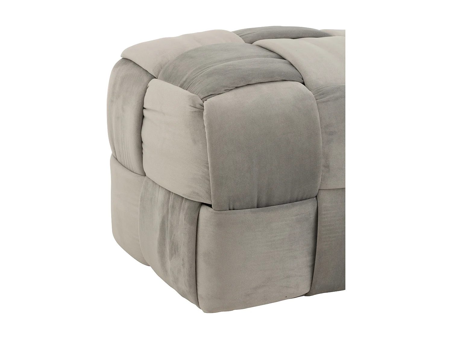 Pouf Design "3 Personnes" 120cm Gris Clair