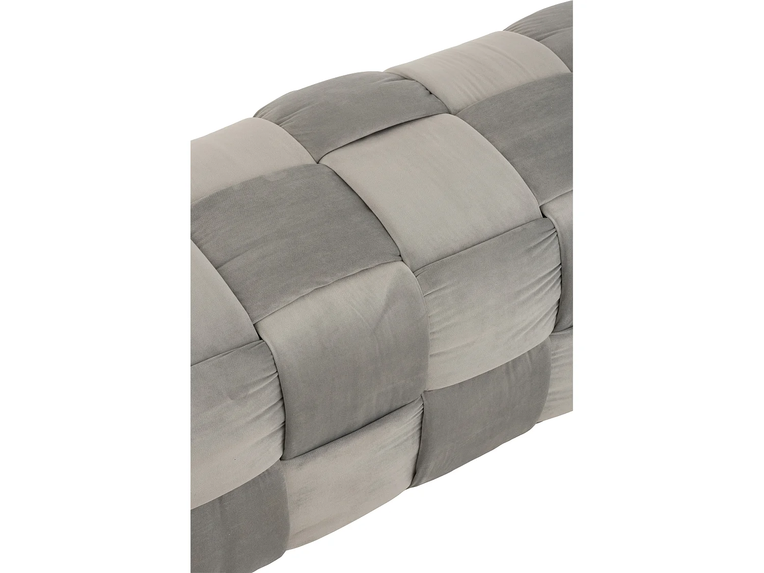 Pouf Design "3 Personnes" 120cm Gris Clair