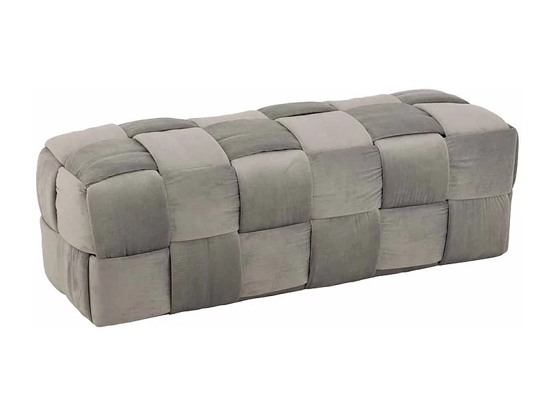 Pouf Design "3 Personnes" 120cm Gris Clair