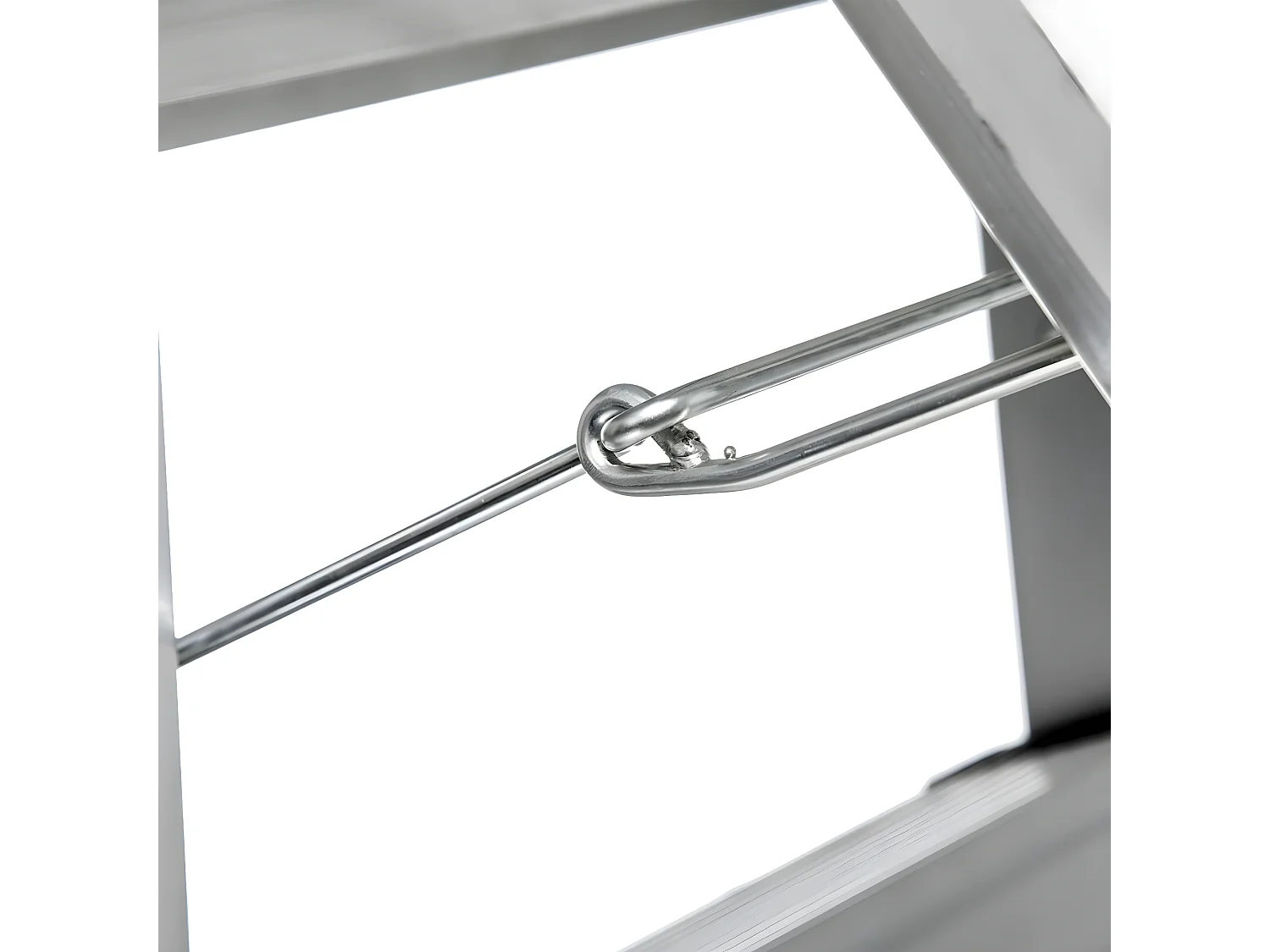 Marchepied Design "3 Marches" 62cm Argent & Noir