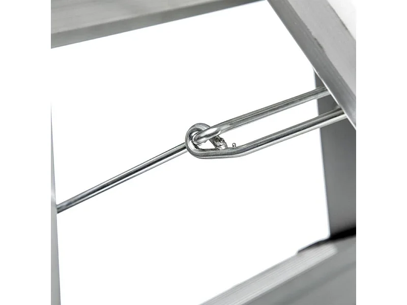 Marchepied Design "2 Marches" 48cm Argent & Noir