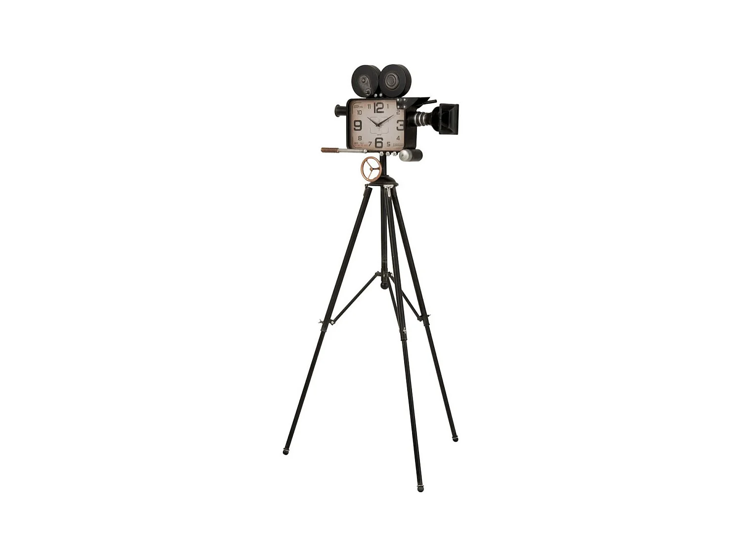 Horloge Design sur Pied "Camera" 153cm Noir