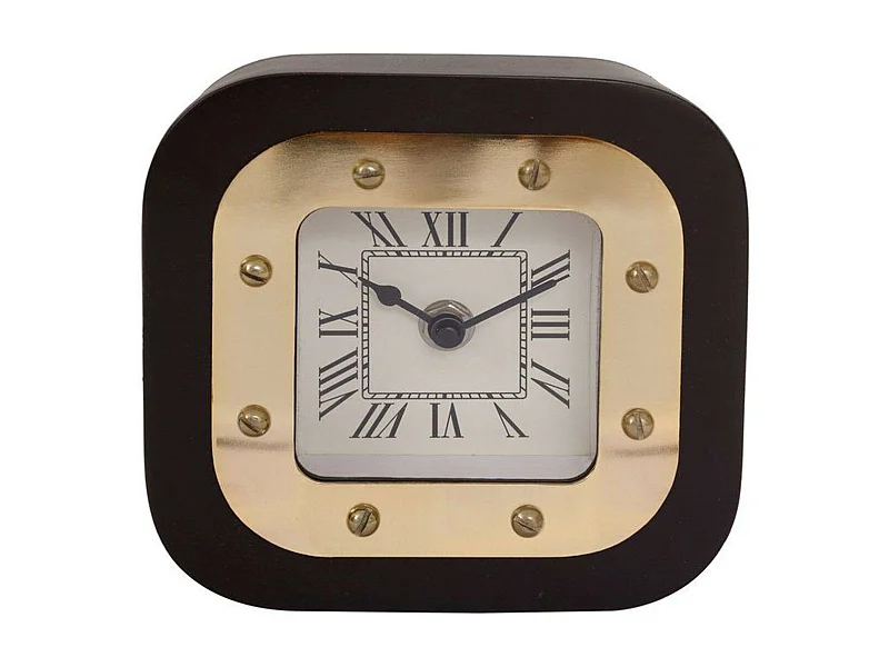 Horloge à Poser "Vouman" 14cm Or & Noir