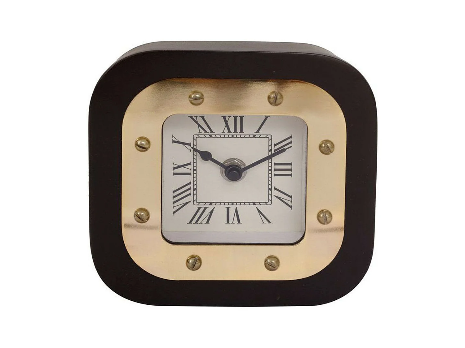 Horloge à Poser "Vouman" 14cm Or & Noir