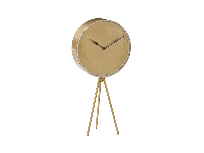 Horloge à Poser Design "Trépied" 62cm Or