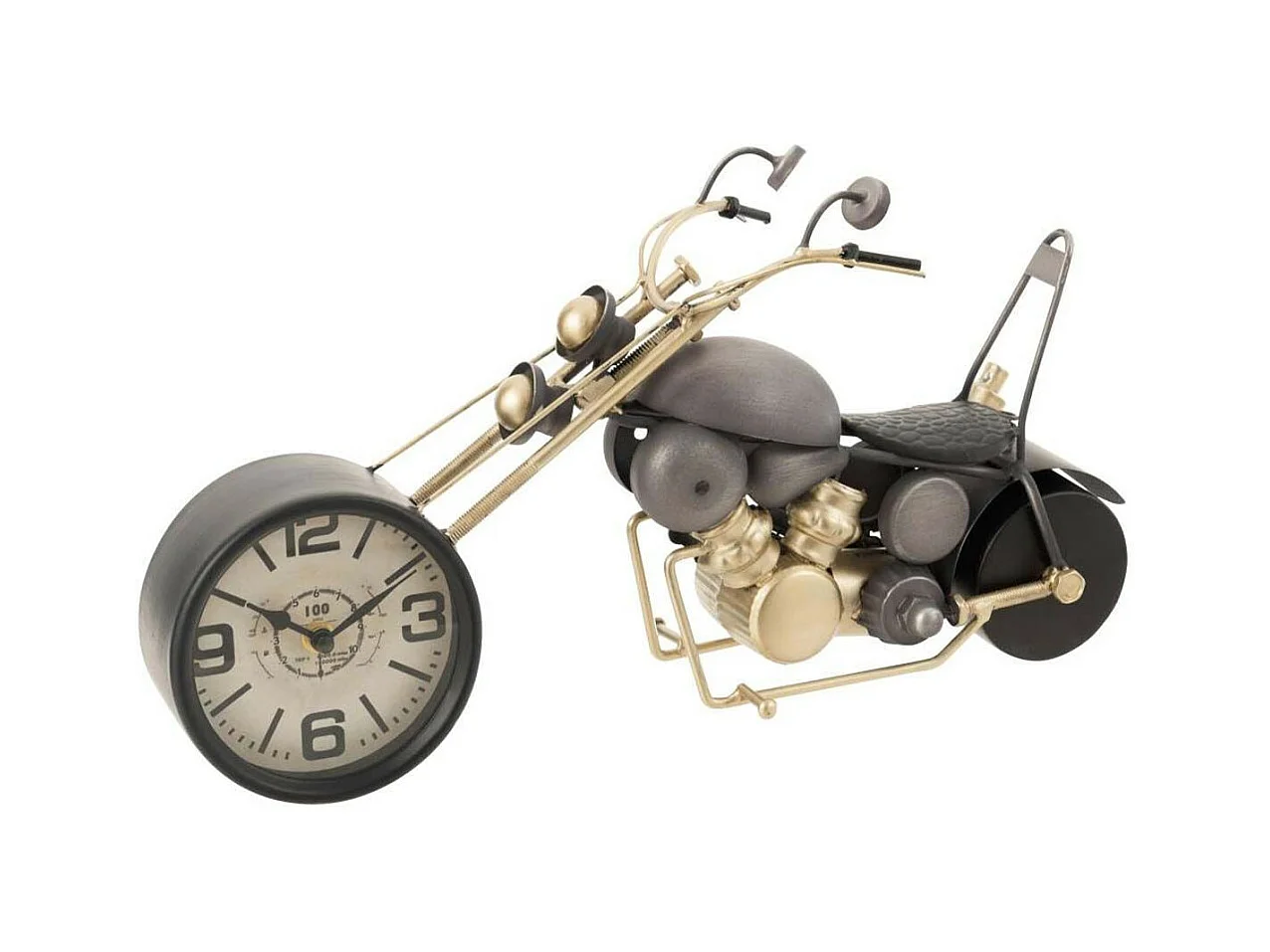 Horloge à Poser Design "Moto" 44cm Gris