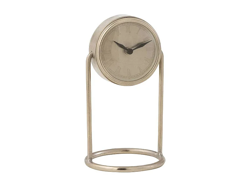 Horloge à Poser en Métal "Rétro" 36cm Argent