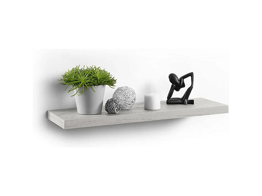Étagère Murale Design "Flottante" 75cm Chêne Blanchi