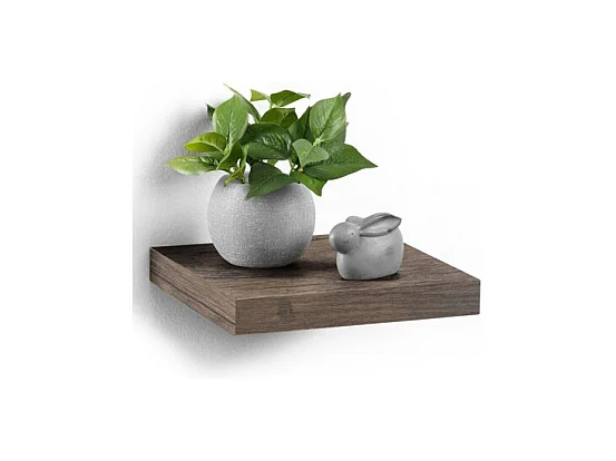 Étagère Murale Design "Flottante" 25cm Noyer