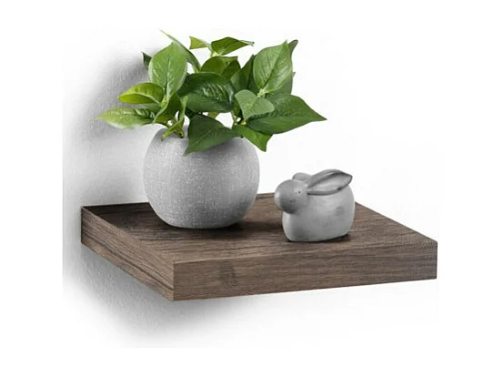 Étagère Murale Design "Flottante" 25cm Noyer