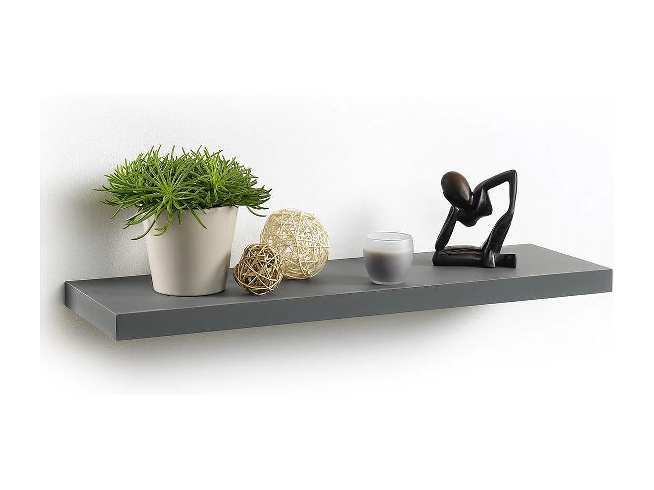 Étagère Murale Design "Flottante" 75cm Anthracite