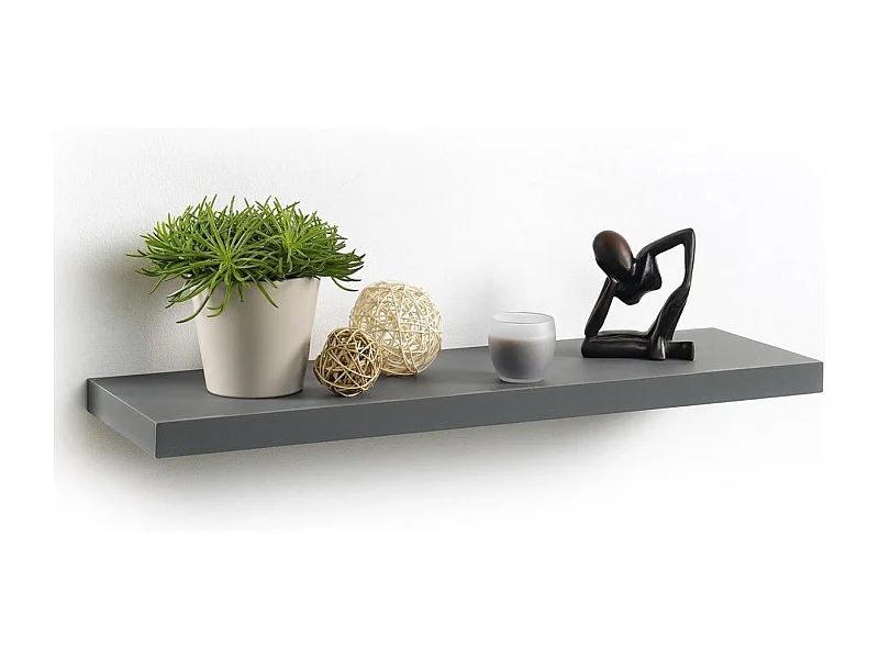 Étagère Murale Design "Flottante" 75cm Anthracite