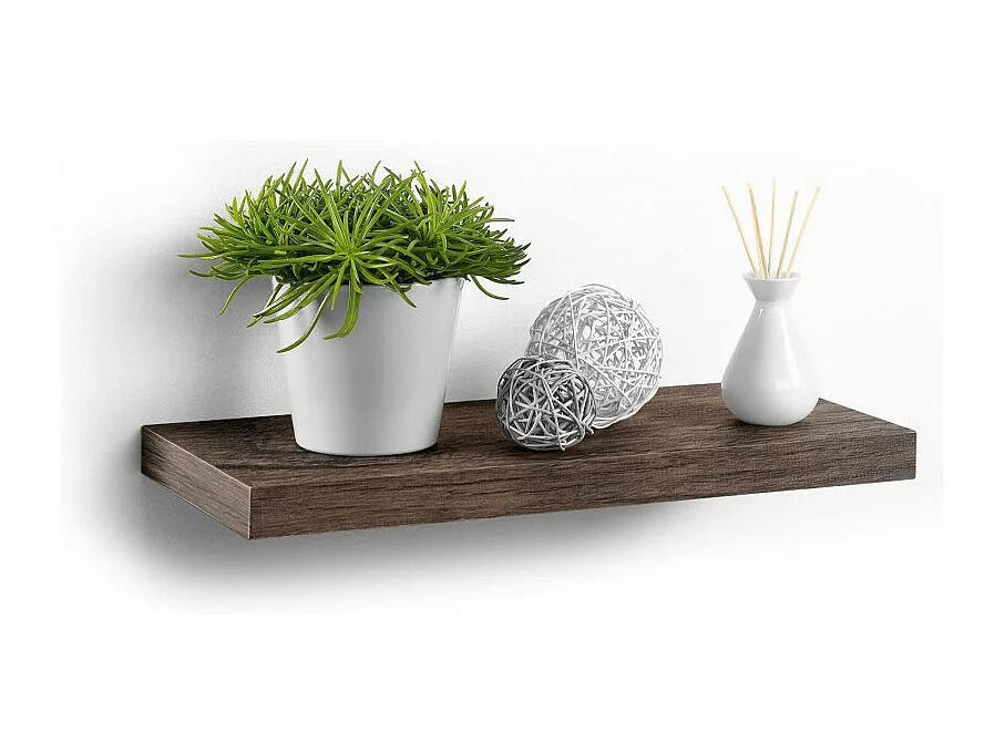 Étagère Murale Design "Flottante" 50cm Noyer