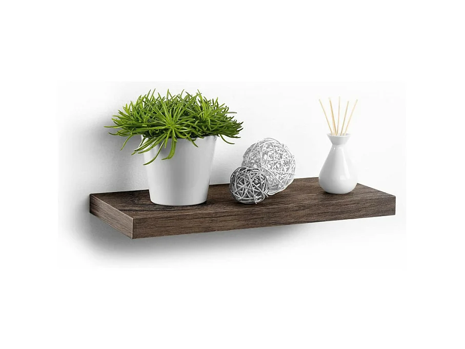 Étagère Murale Design "Flottante" 50cm Noyer