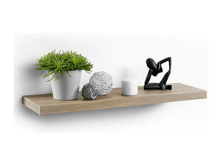 Étagère Murale Design "Flottante" 75cm Chêne