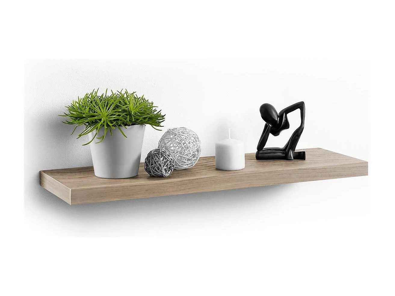 Étagère Murale Design "Flottante" 75cm Chêne