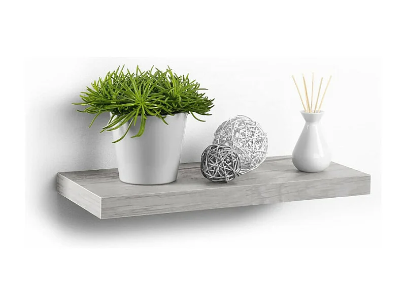 Étagère Murale Design "Flottante" 50cm Chêne Blanchi