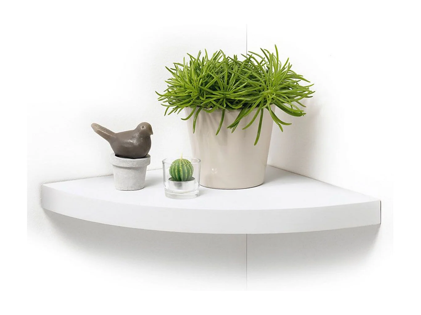 Étagère Murale d'Angle "Flottante" 25cm Blanc