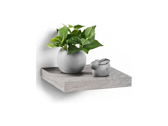 Étagère Murale Design "Flottante" 25cm Chêne Blanchi