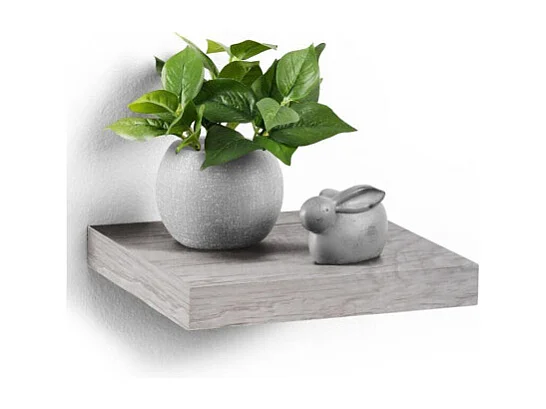 Étagère Murale Design "Flottante" 25cm Chêne Blanchi