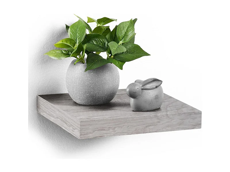 Étagère Murale Design "Flottante" 25cm Chêne Blanchi