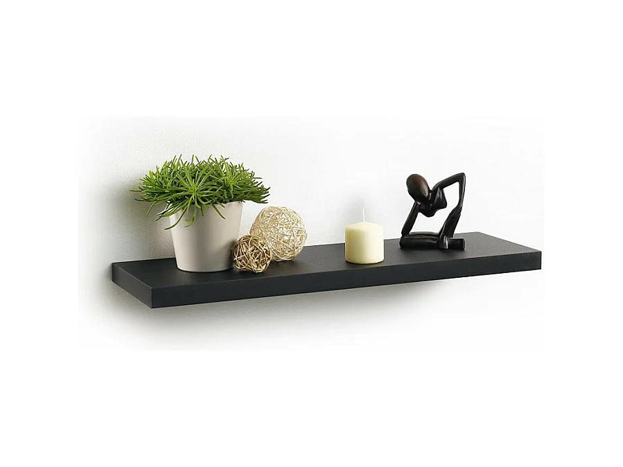 Étagère Murale Design "Flottante" 75cm Noir