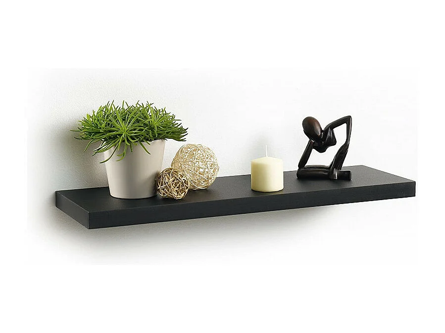 Étagère Murale Design "Flottante" 75cm Noir