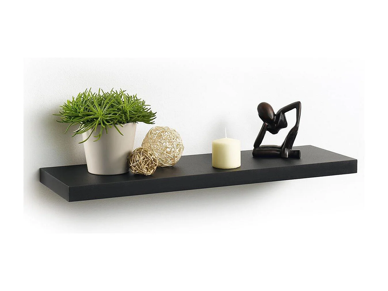 Étagère Murale Design "Flottante" 75cm Noir