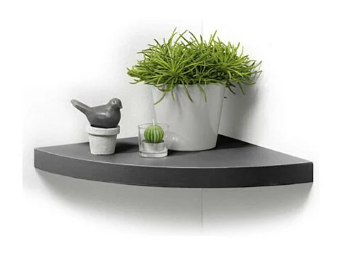 Étagère Murale d'Angle "Flottante" 25cm Anthracite