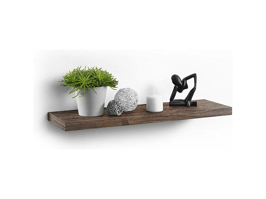 Étagère Murale Design "Flottante" 75cm Noyer