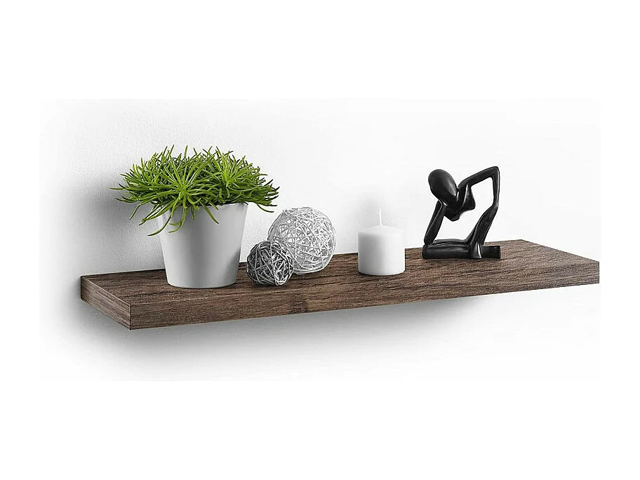 Étagère Murale Design "Flottante" 75cm Noyer