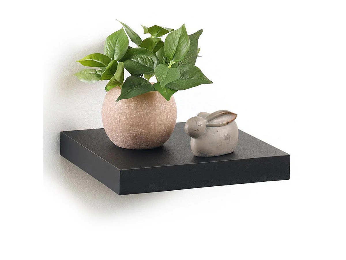 Étagère Murale Design "Flottante" 25cm Noir