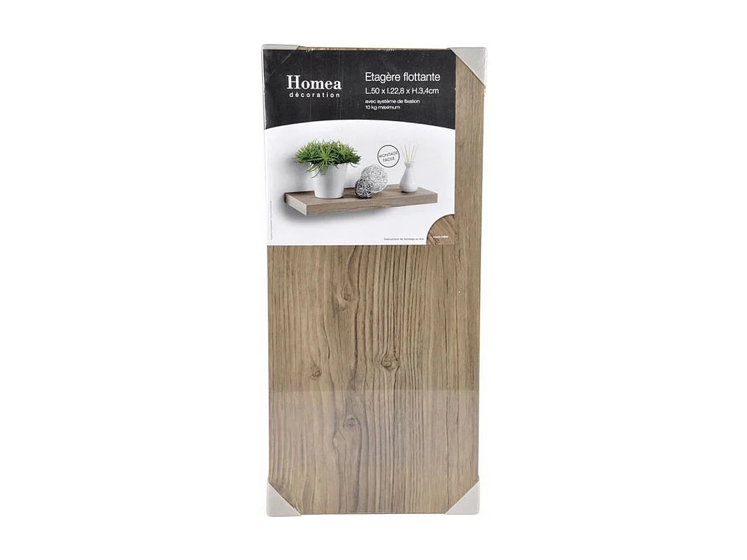 Étagère Murale Design "Flottante" 50cm Chêne