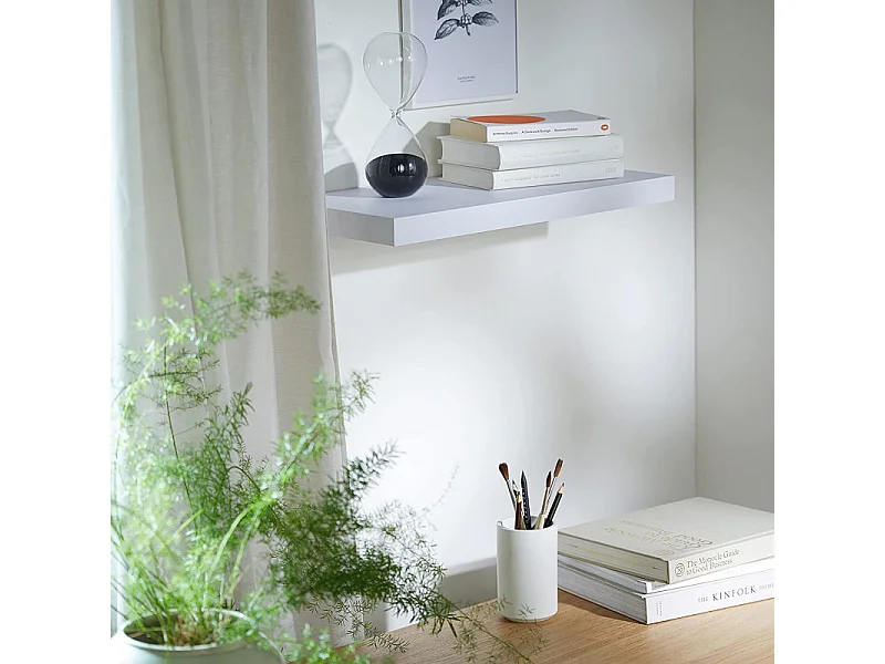 Étagère Murale Design "Flottante" 50cm Blanc
