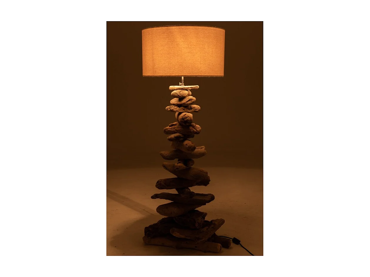 Lampe à Poser Design "Bois Flotté" 90cm Naturel