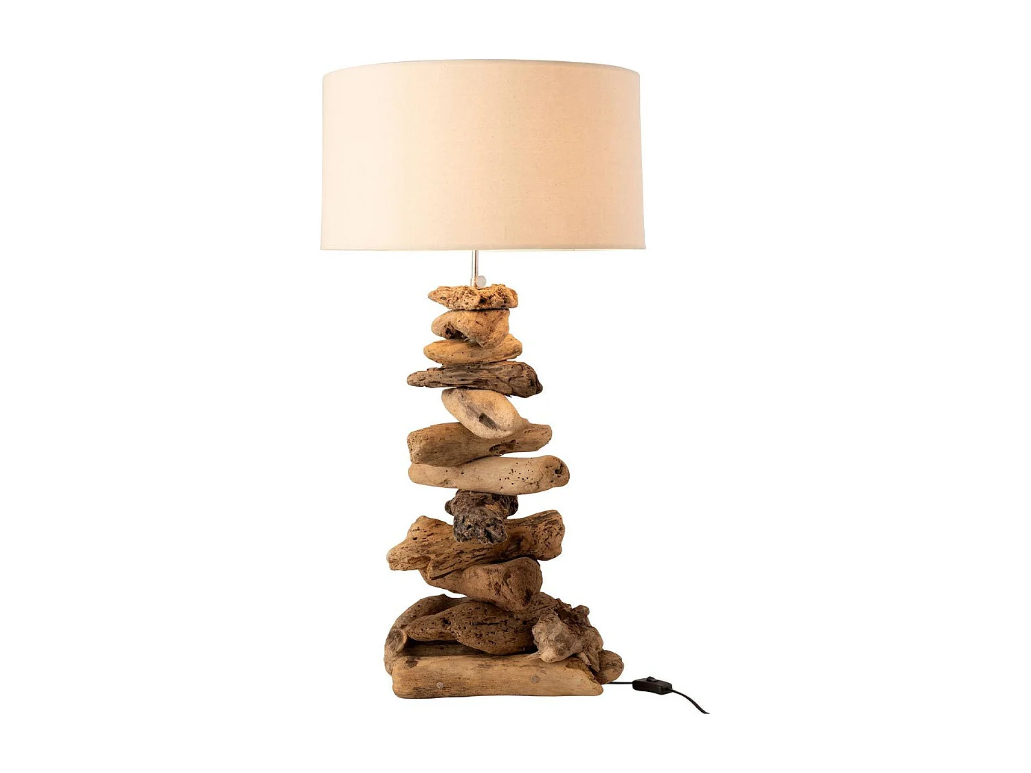 Lampe à Poser Design "Bois Flotté" 63cm Naturel