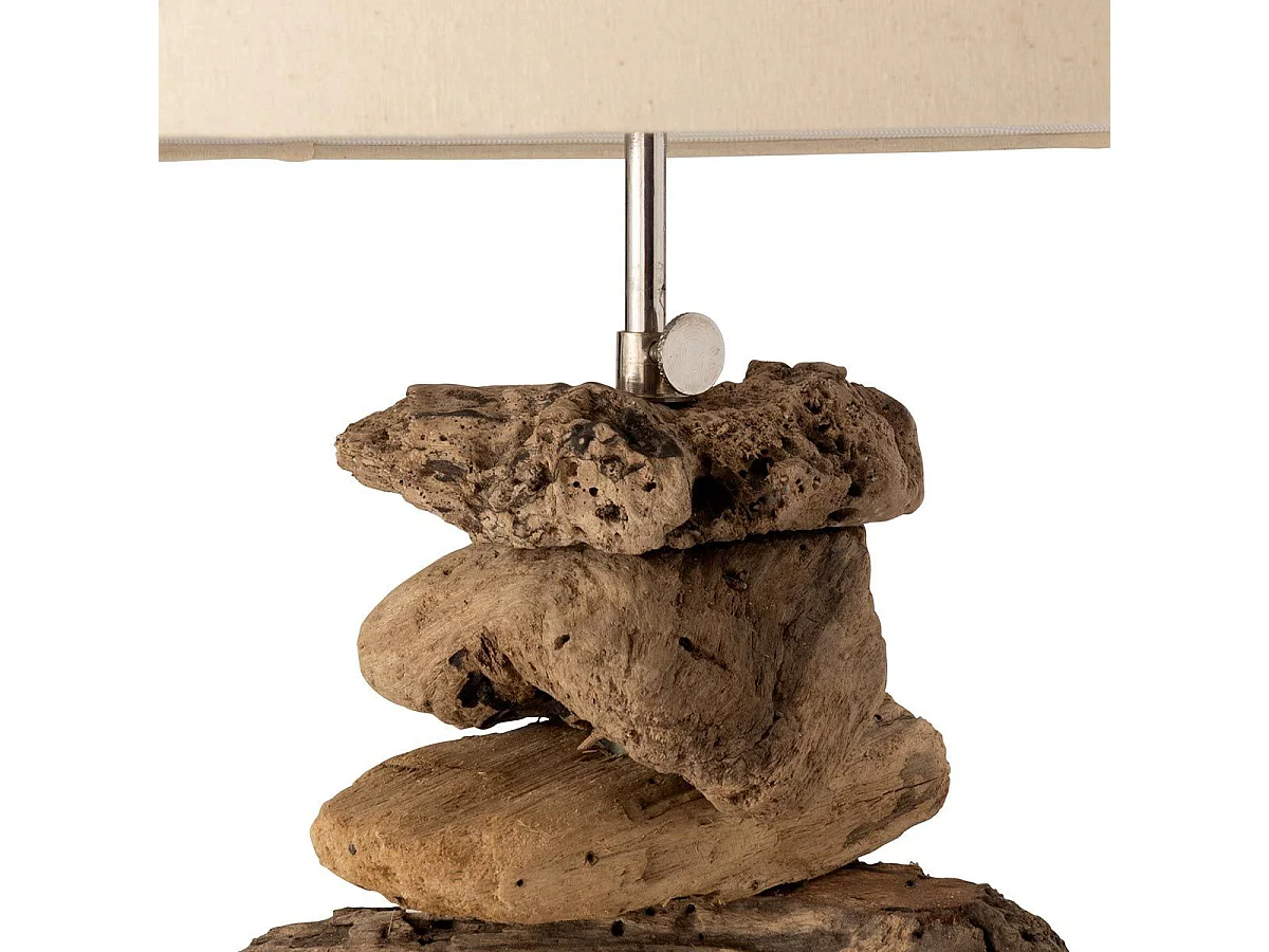 Lampe à Poser Design "Bois Flotté" 63cm Naturel