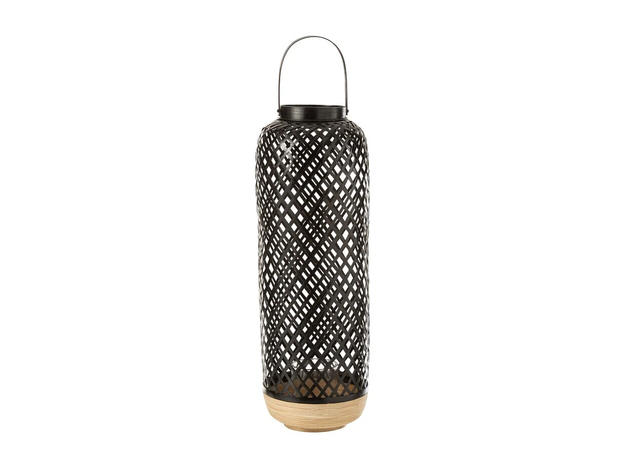 Lanterne Déco en Bambou "Evi" 60cm Noir