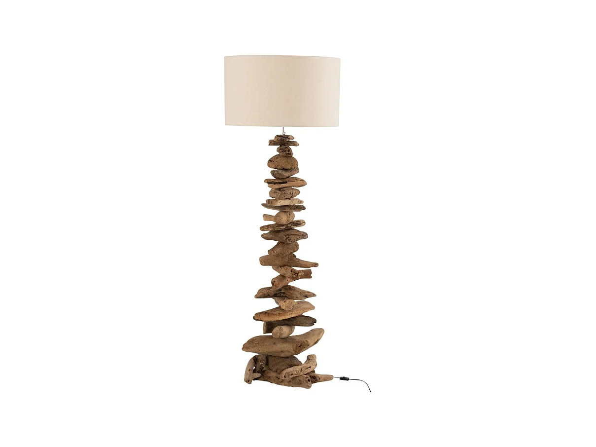 Lampadaire Design "Bois Flotté" 170cm Naturel