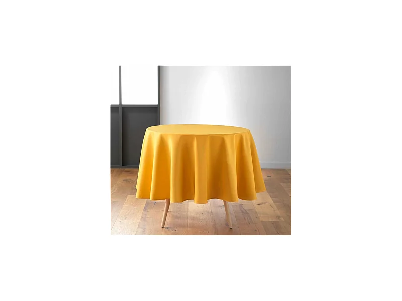 Nappe Ronde Antitache "Essentiel" 180cm Miel