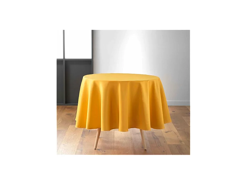 Nappe Ronde Antitache "Essentiel" 180cm Miel