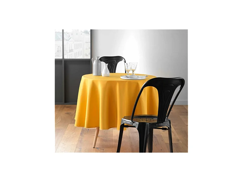 Nappe Ronde Antitache "Essentiel" 180cm Miel