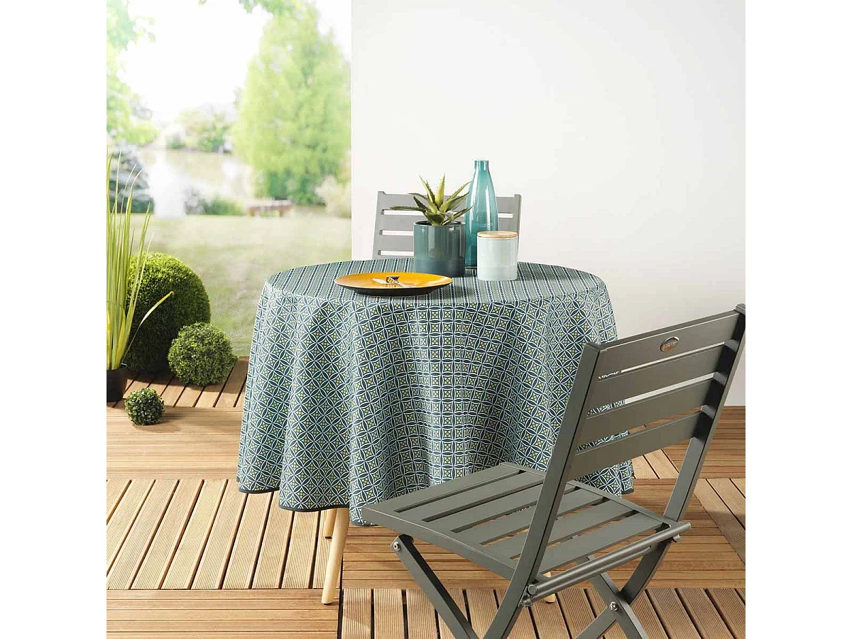 Nappe Ronde Antitache "Havana" 180cm Kaki