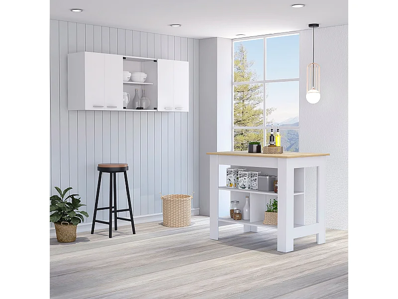 Set Norfolk, 35.4/60 CM Al X 103/150 An cm X 70/31.5 P cm, Bianco / Duna